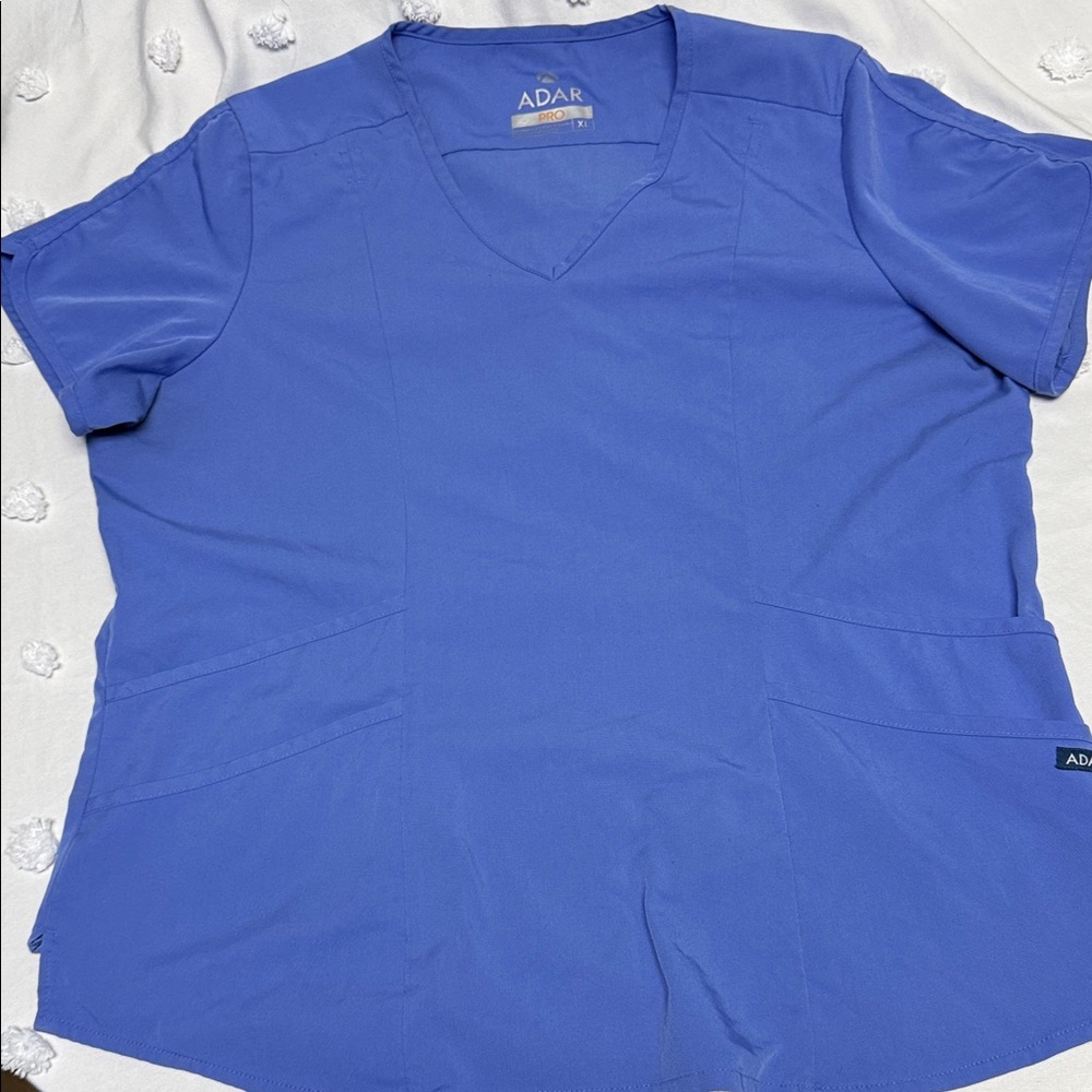 Adar Pro Ceil Blue Scrub Top: style P9500 size XL